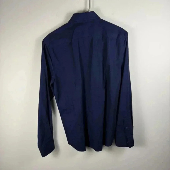 Robert Graham Modern Americana Navy Blue Long Sleeve Medium - Picture 2 of 4